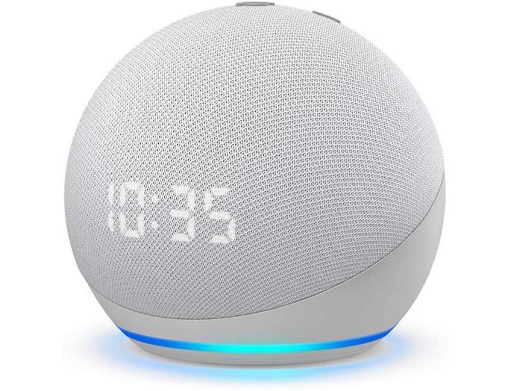 Smart speaker with clock and Alexa