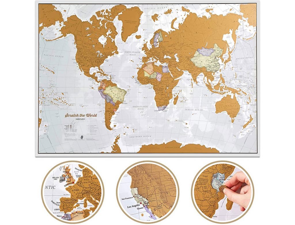 Scratch Off World Map Poster